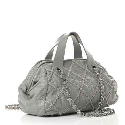 Chanel Calfskin Ultra Stitch Bowler Grey 3 of 14