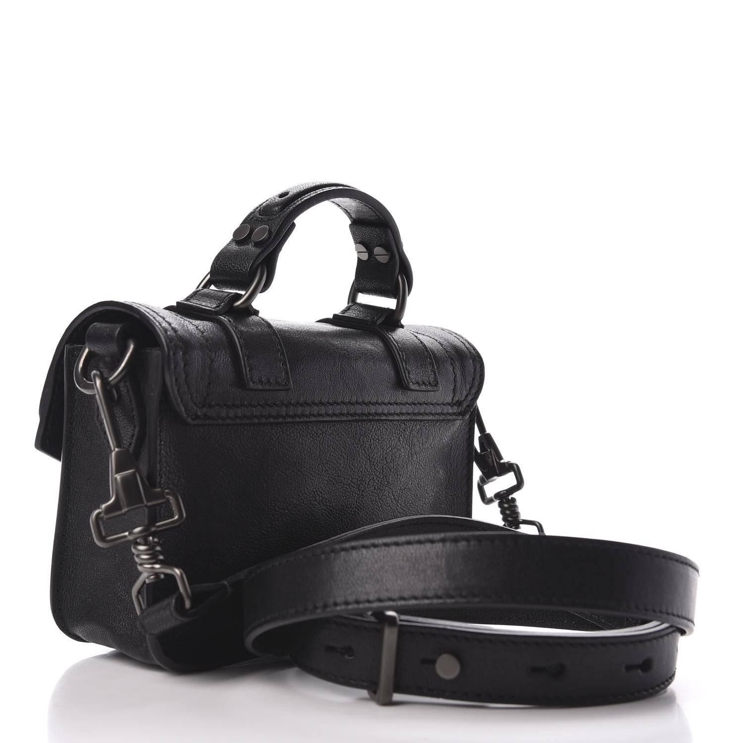 Chloe Calfskin Lizard Embossed Small Aby Lock Sepia Brown 7 of 18
