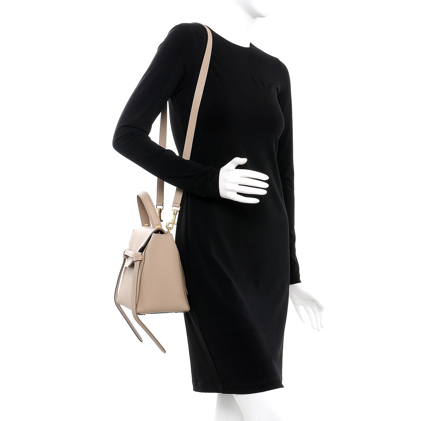 Grained Calfskin Micro Belt Bag Light Taupe