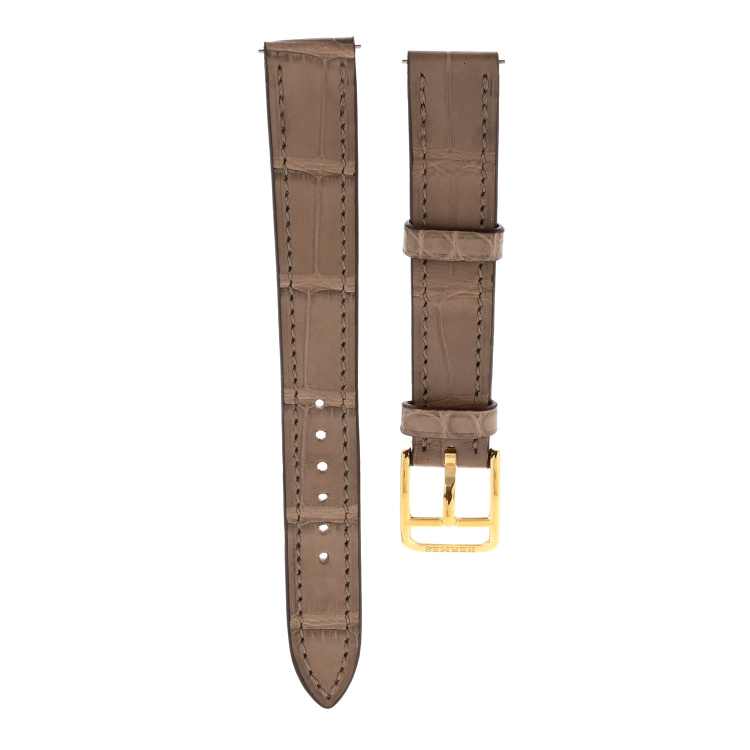 Hermes Matte Alligator Watch Strap Etoupe 1 of 6