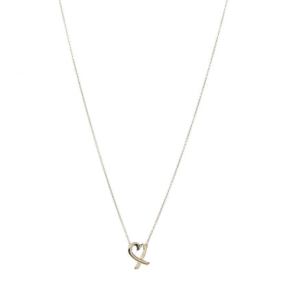 Tiffany 18K Yellow Gold Small Paloma Picasso Loving Heart Pendant Necklace 1 of 7