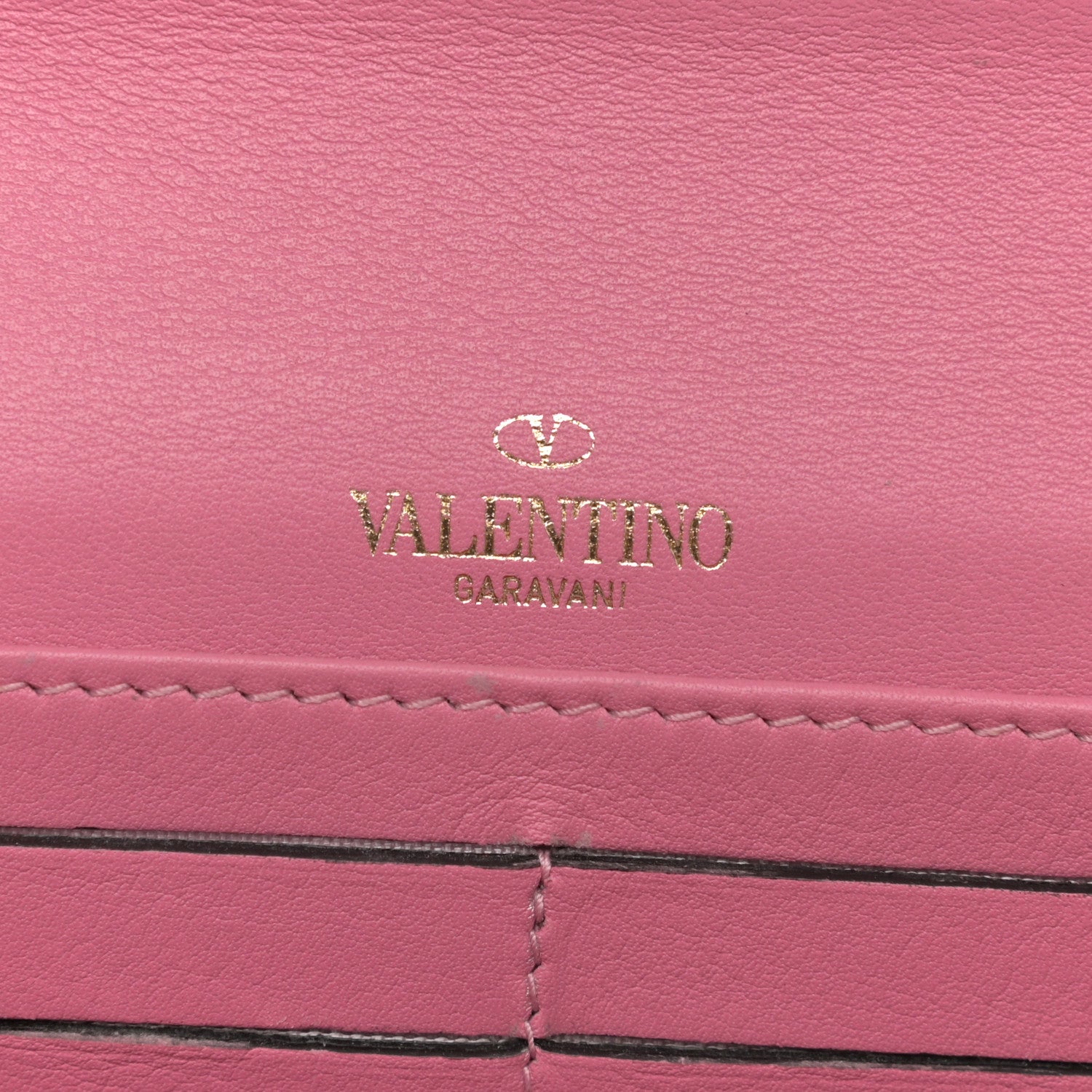 Valentino Garavani Calfskin Rockstud Flip Lock Wallet Ninphea 6 of 8