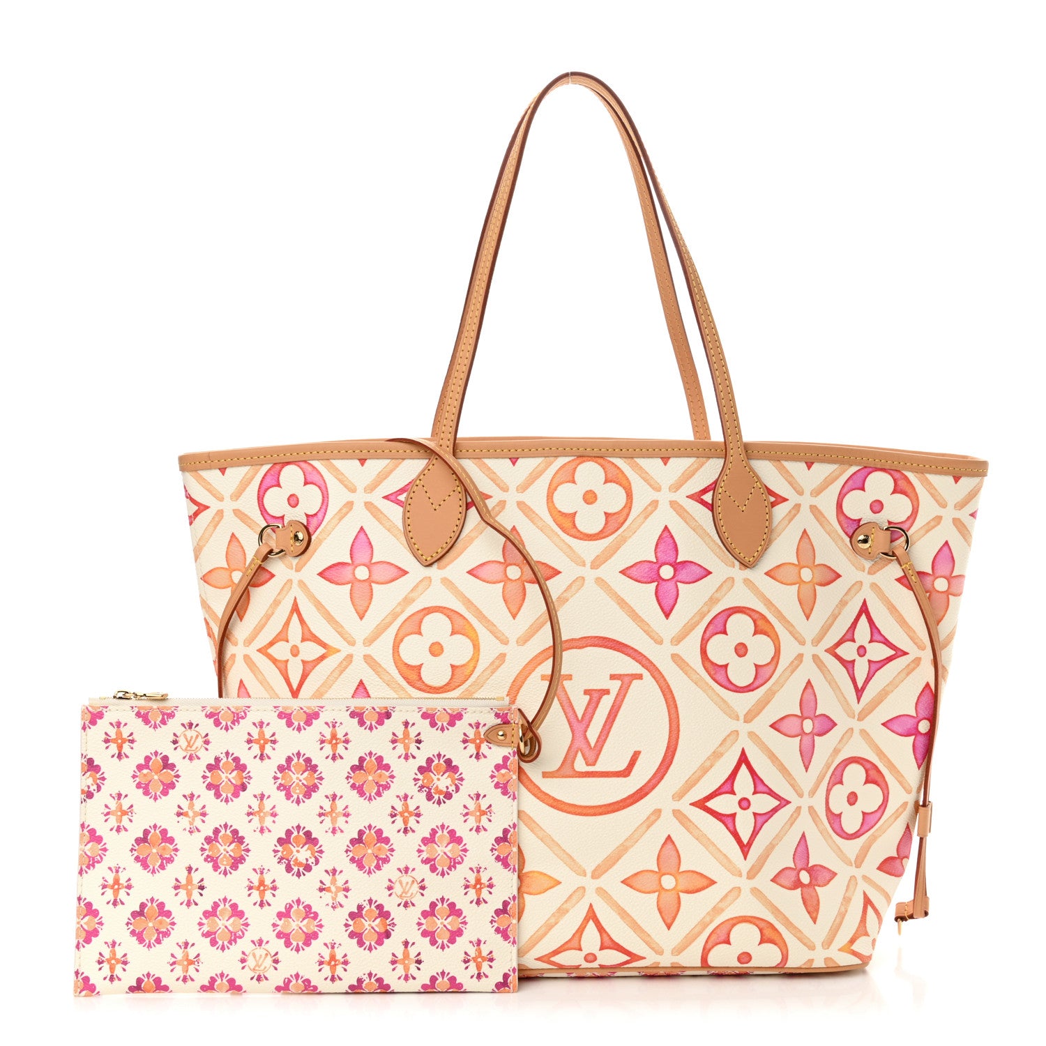 Louis Vuitton Monogram Giant By The Pool 2.0 Neverfull MM Coral 3 of 10