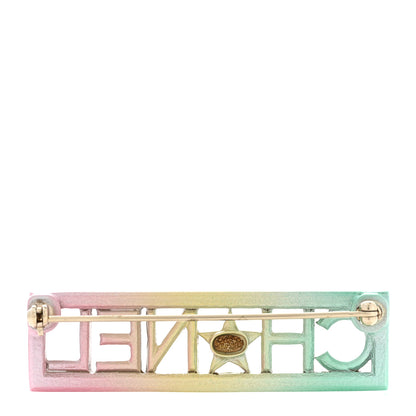 Chanel Metal Rainbow Star Logo Brooch Multicolor 3 of 6