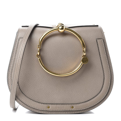Chloe Calfskin Suede Medium Nile Bracelet Bag Motty Grey 1 of 9