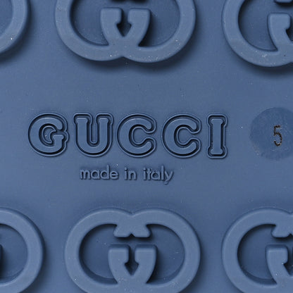 Gucci Soft Rubber Horsebit Mens Platform Slingback Sandals 5 Washed Indigo 7 of 9