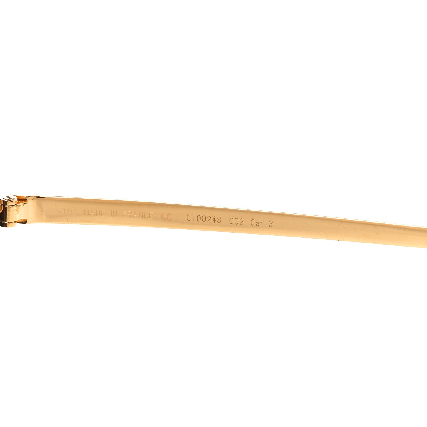 Cartier Acetate Panthere Cartier Sunglasses CT0024S Gold Dark Havana 6 of 7