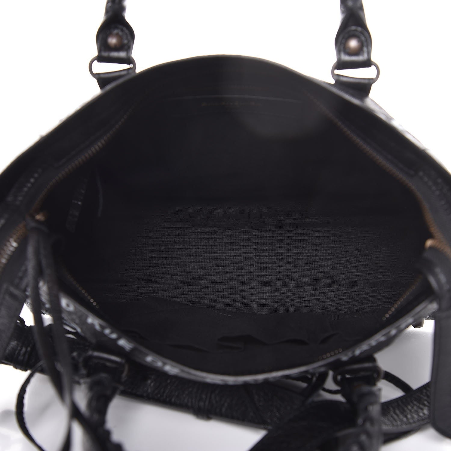 Balenciaga Agneau Classic Hardware Graffiti All Over S City Black 5 of 8