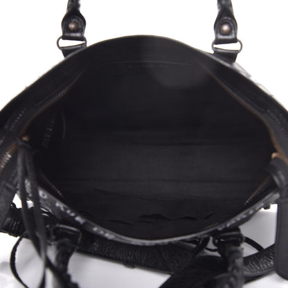 Balenciaga Agneau Classic Hardware Graffiti All Over S City Black 5 of 8