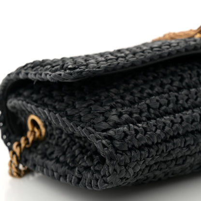 Saint Laurent Raffia Monogram Tassel Kate 99 Black 9 of 11