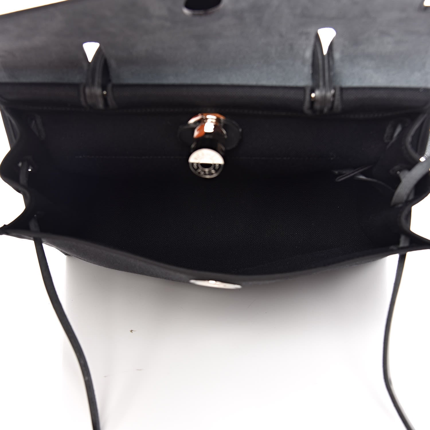Hermes Military Toile Vache Hunter Herbag Zip PM 31 Black 5 of 10