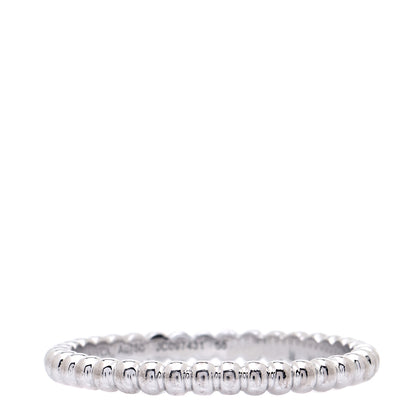Van Cleef & Arpels 18K White Gold Small Perlee Ring 55 7.25 3 of 6