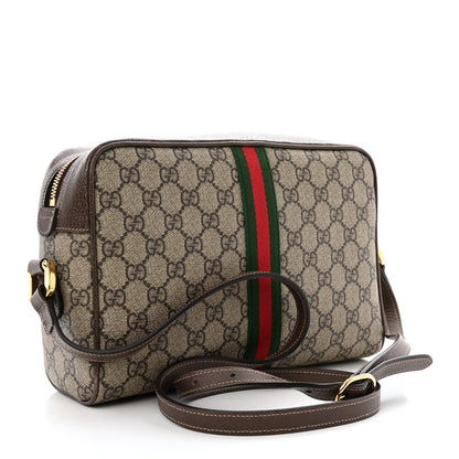 Gucci GG Supreme Monogram Web Small Ophidia Shoulder Bag Brown 3 of 10