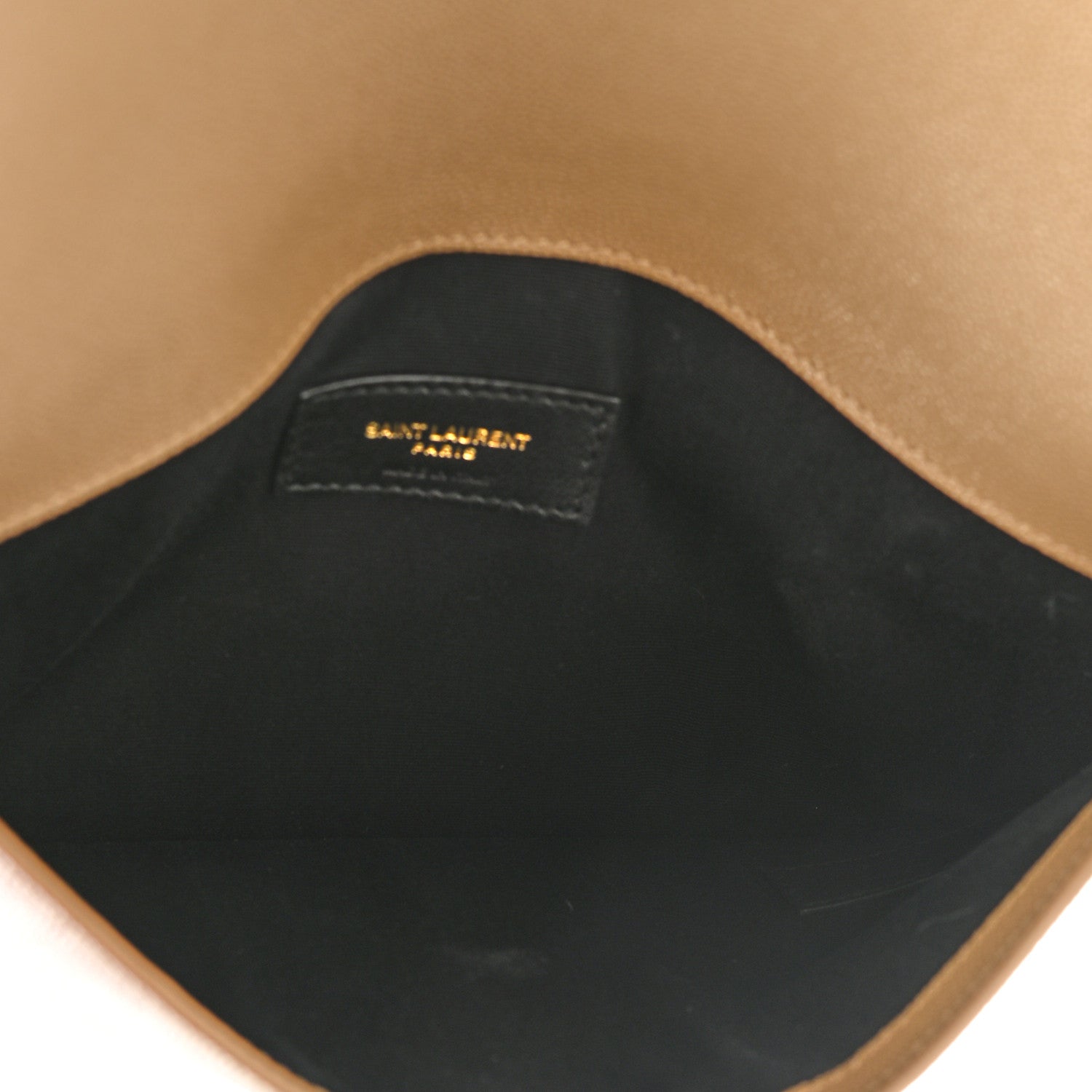 Saint Laurent Grain De Poudre Uptown Pouch Dark Beige 5 of 6