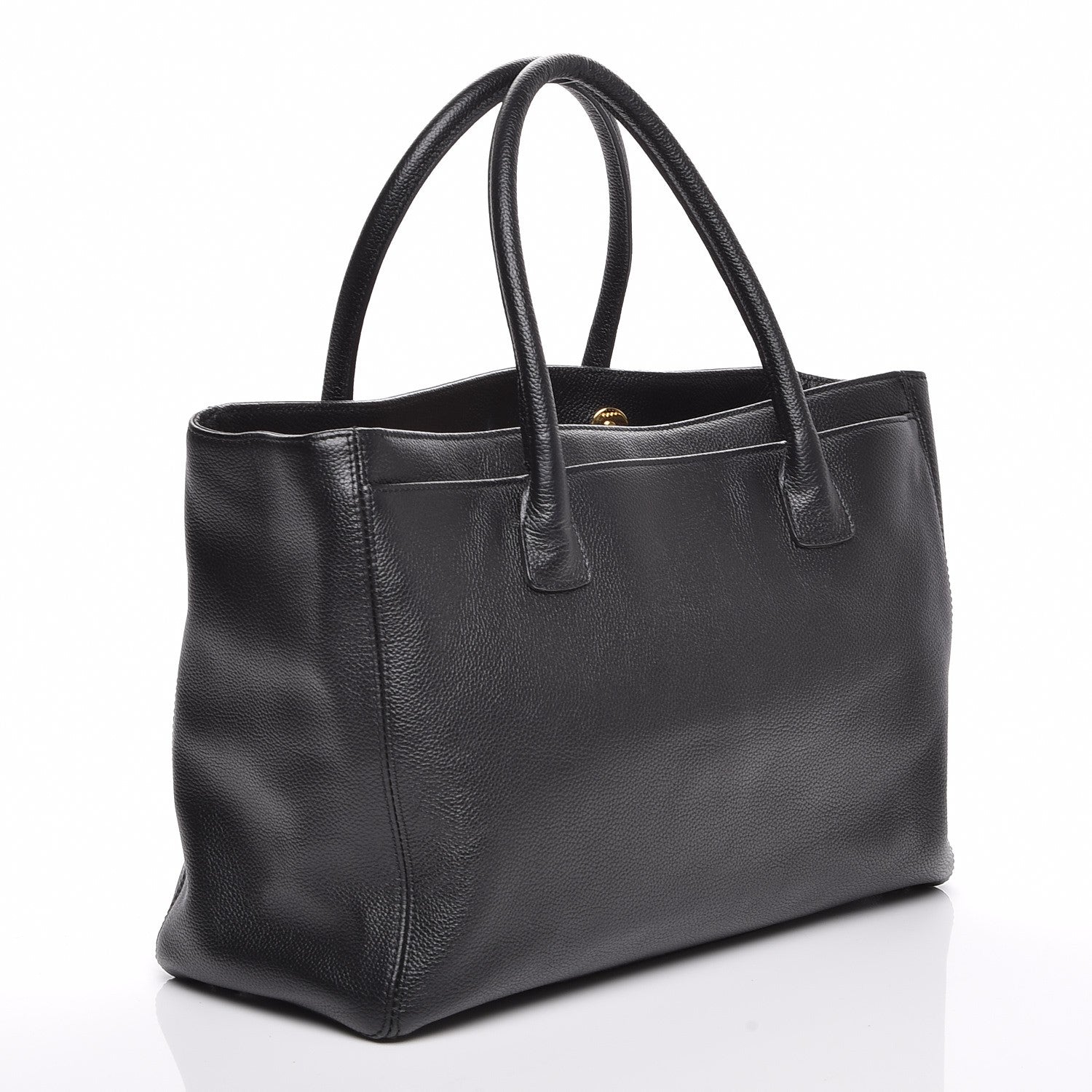 Chanel Calfskin Cerf Executive Shopper Tote Black 4 of 8