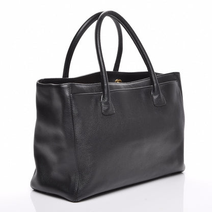 Chanel Calfskin Cerf Executive Shopper Tote Black 4 of 8