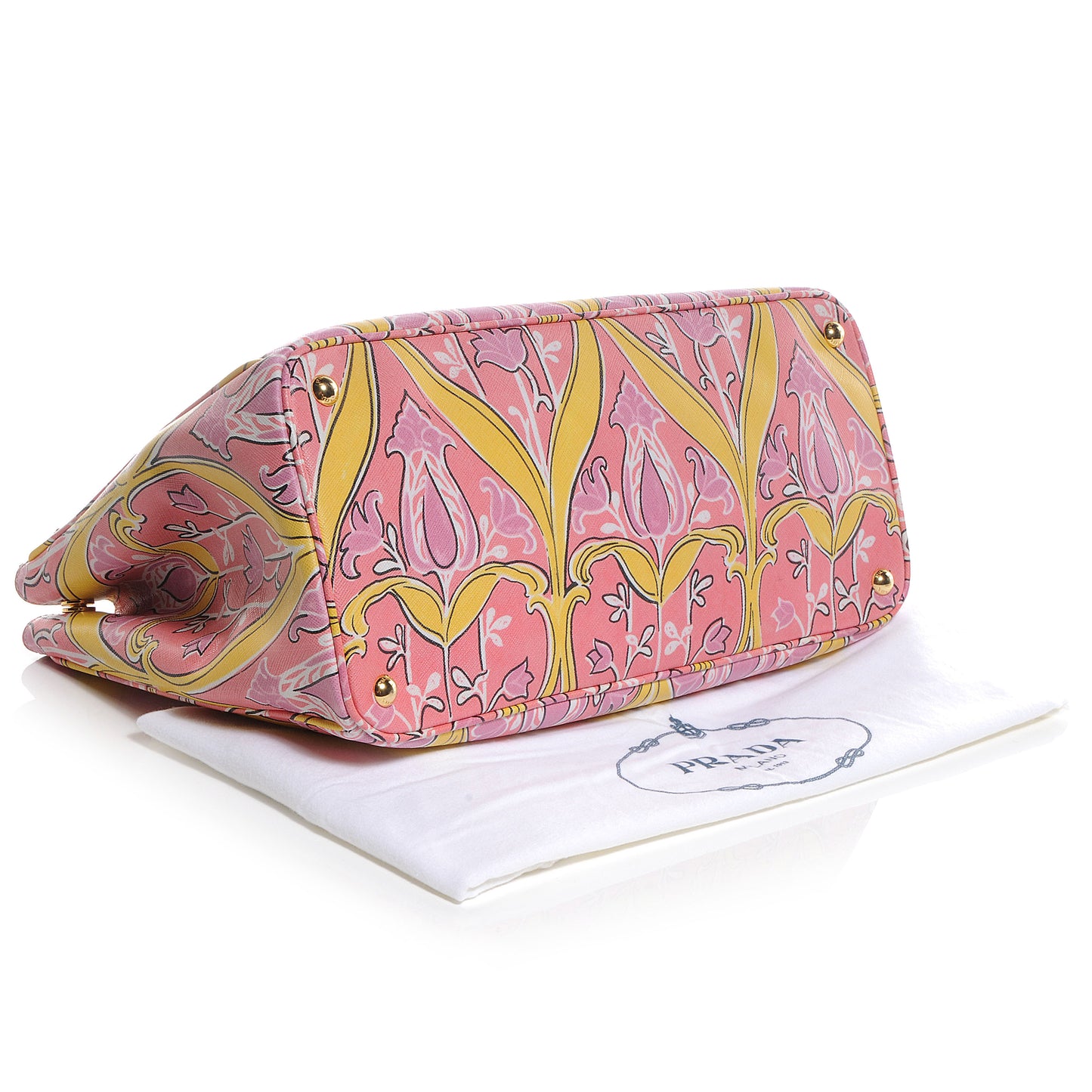 Saffiano Floral Print Large Tote Begonia