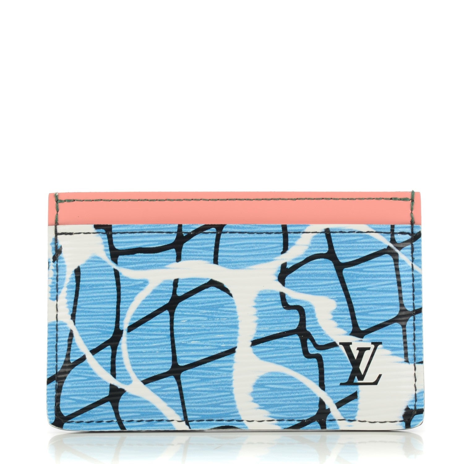 Louis Vuitton Epi Card Holder Aqua 1 of 7