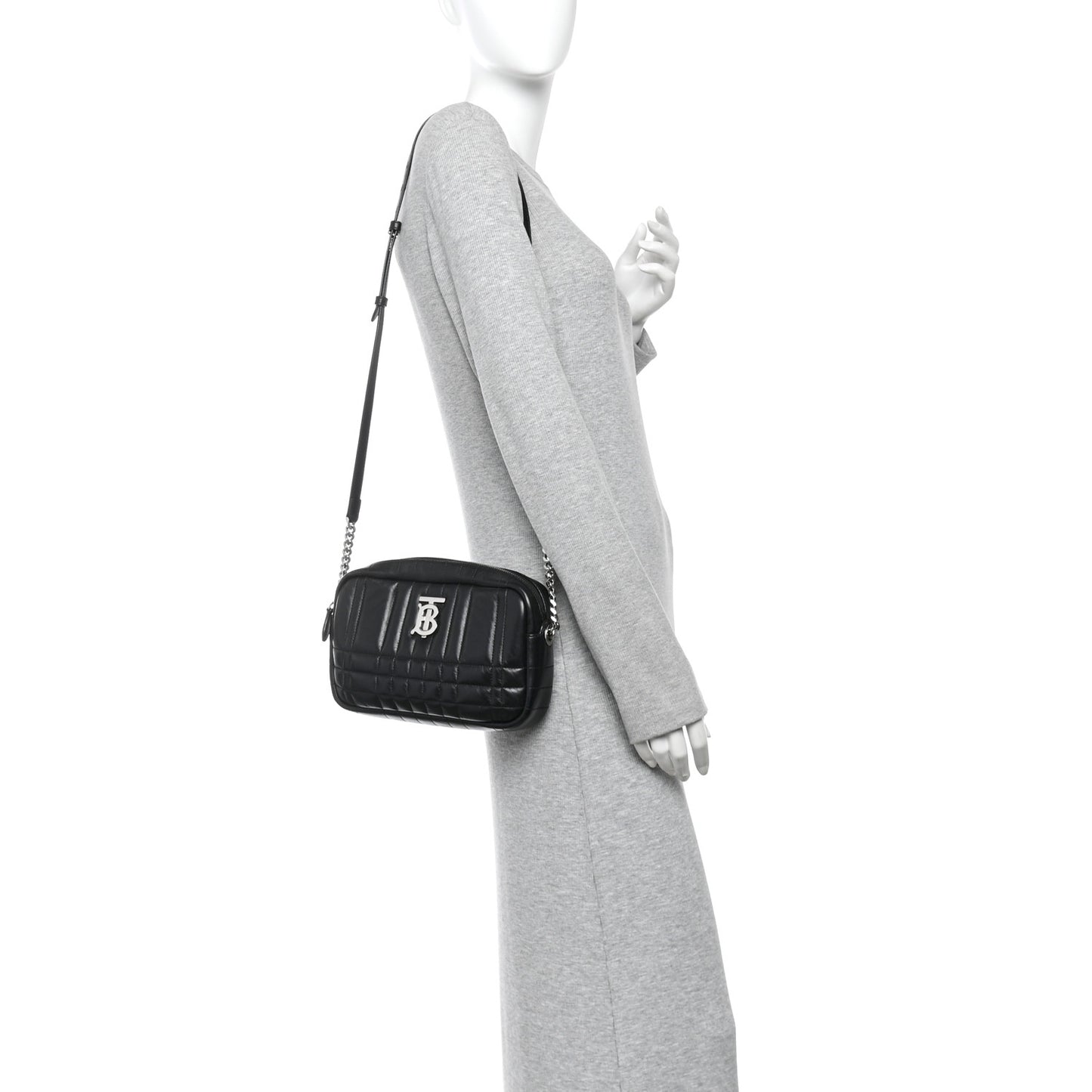 Calfskin Quilted Small Lola Camera Bag Black