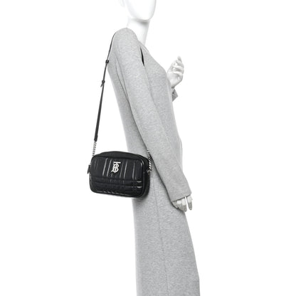 Burberry Calfskin Quilted Small Lola Camera Bag Black 2 of 11