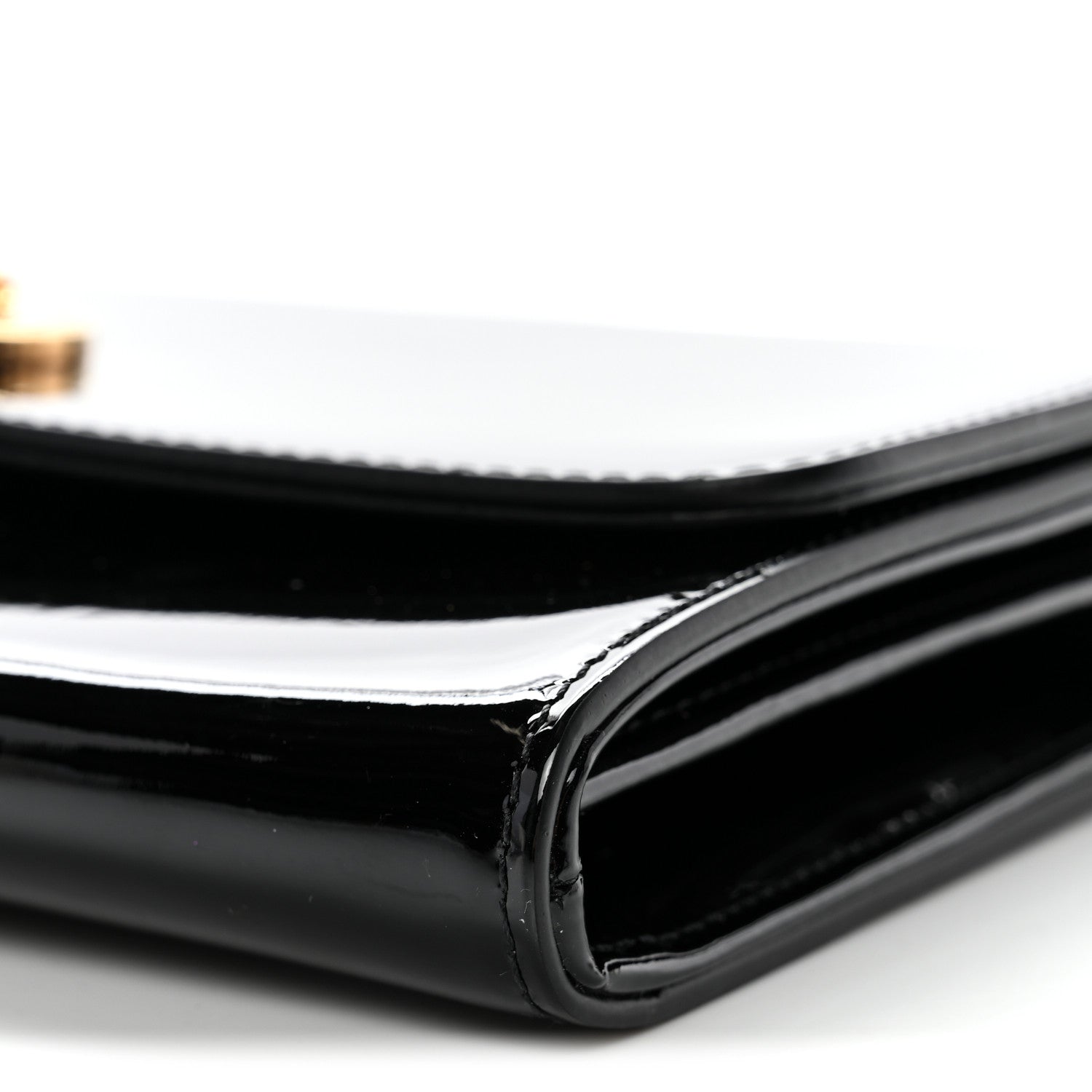 Versace Patent Medusa Clutch With Chain Black 9 of 10