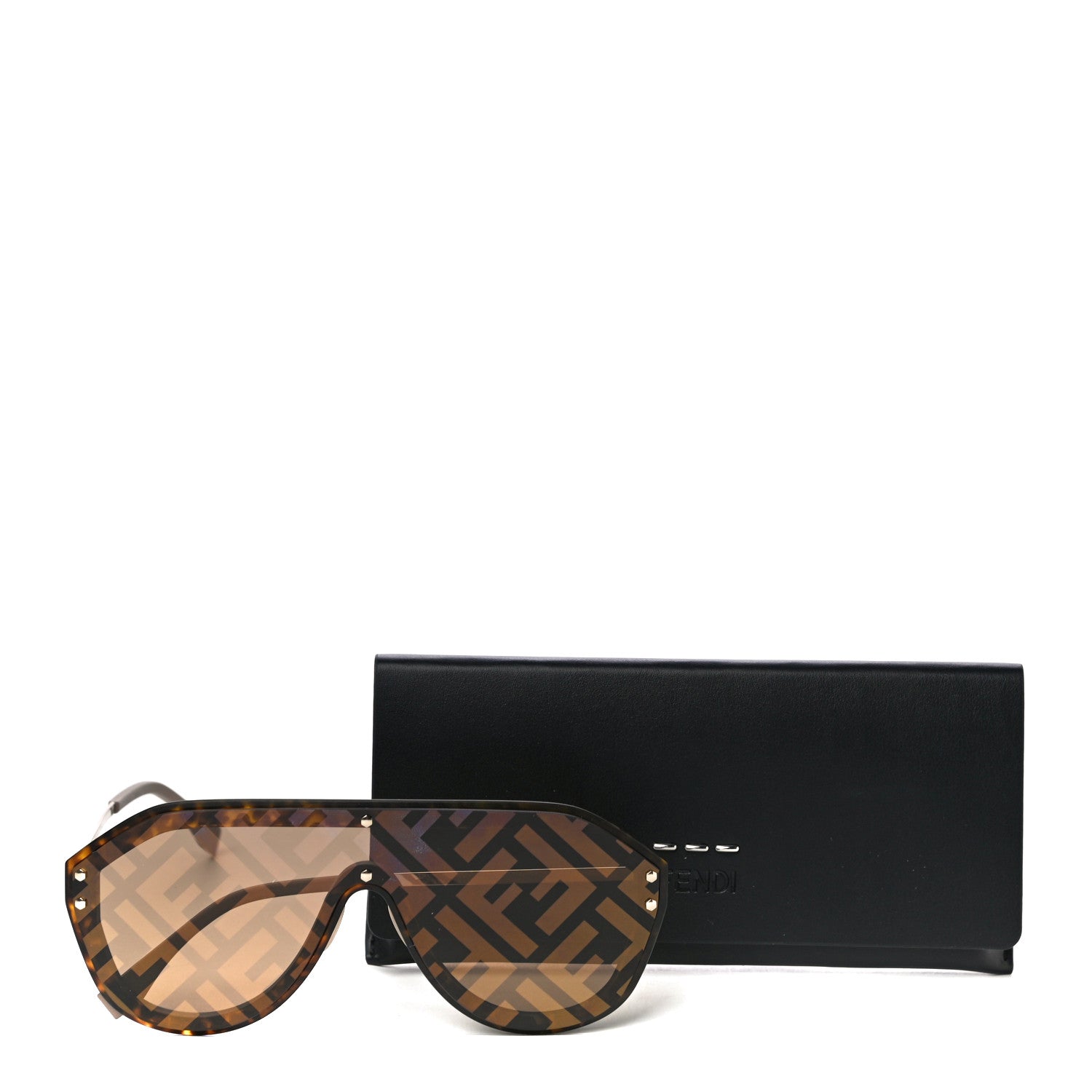 Fendi FF Fabulous Shield Sunglasses FF M0039/G/S Beige 7 of 7