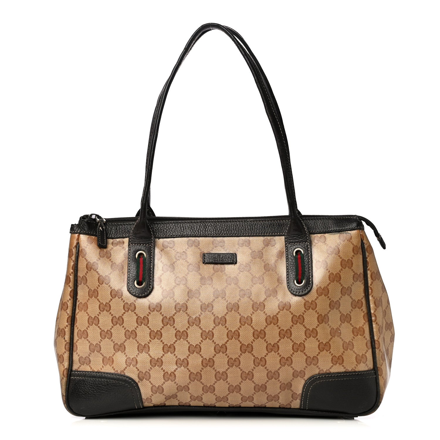 Gucci Crystal Monogram Medium Princy Tote Dark Brown 2 of 9