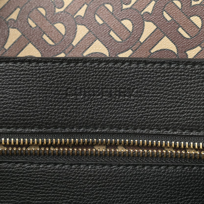 Burberry Calfskin TB Motif Embossed Medium Tote Black 8 of 11