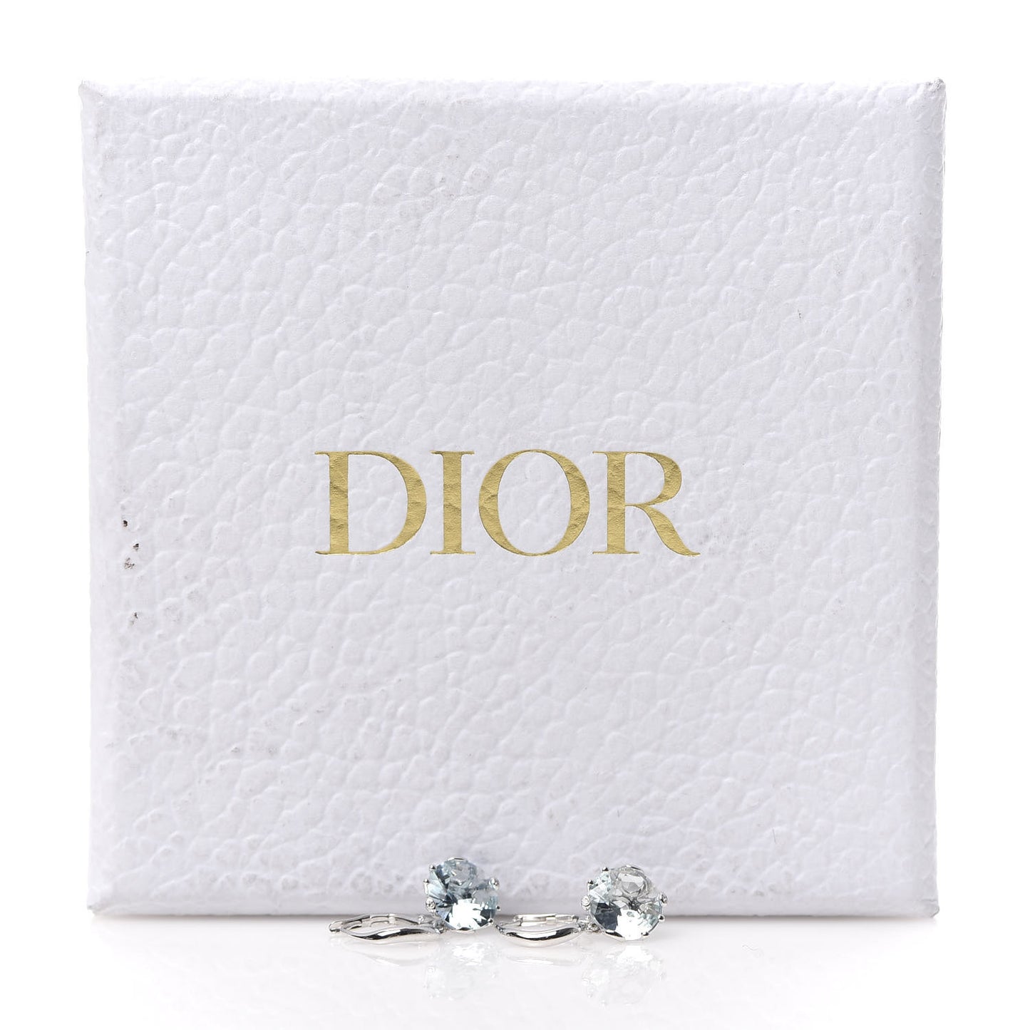 18K White Gold Diamond Aquamarine Oui Drop Earrings