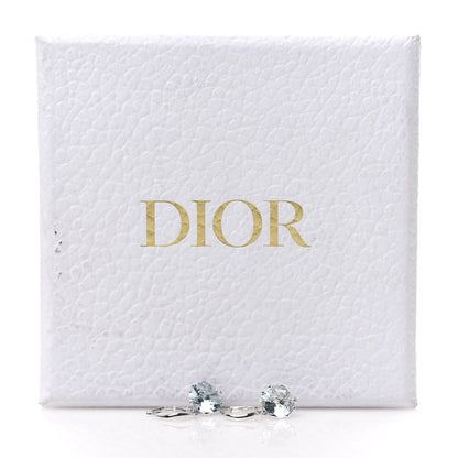Christian Dior 18K White Gold Diamond Aquamarine Oui Drop Earrings 8 of 8