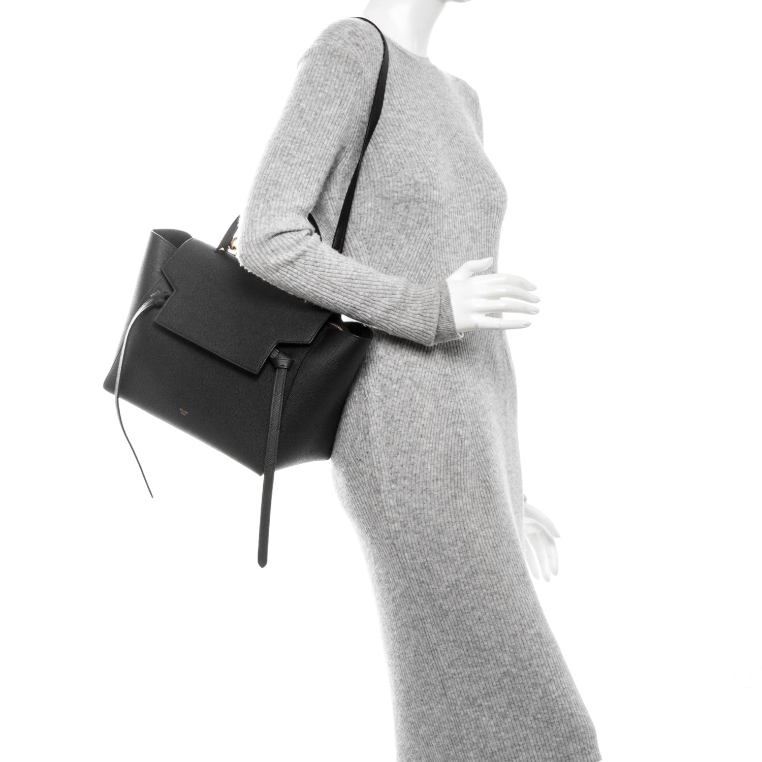 Celine Grained Calfskin Mini Belt Bag Black 2 of 5