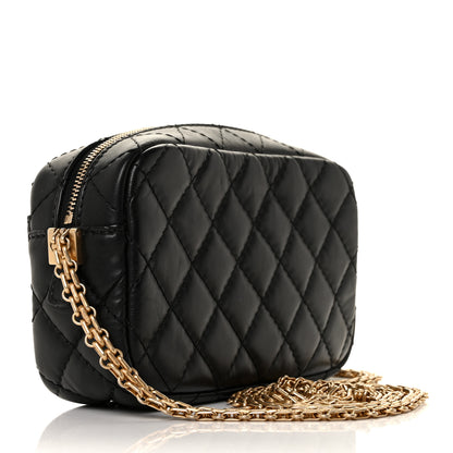 Chanel Aged Calfskin Quilted Mini Reissue Camera Case Black 3 of 9