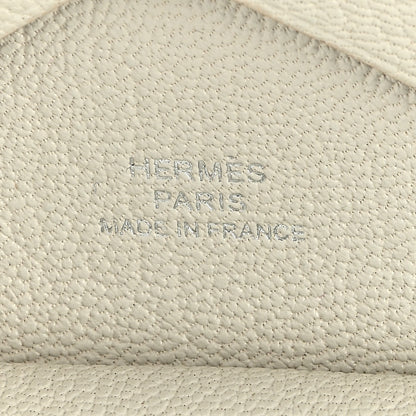 Hermes Chevre Mysore Calvi Duo Card Case Mushroom 6 of 6
