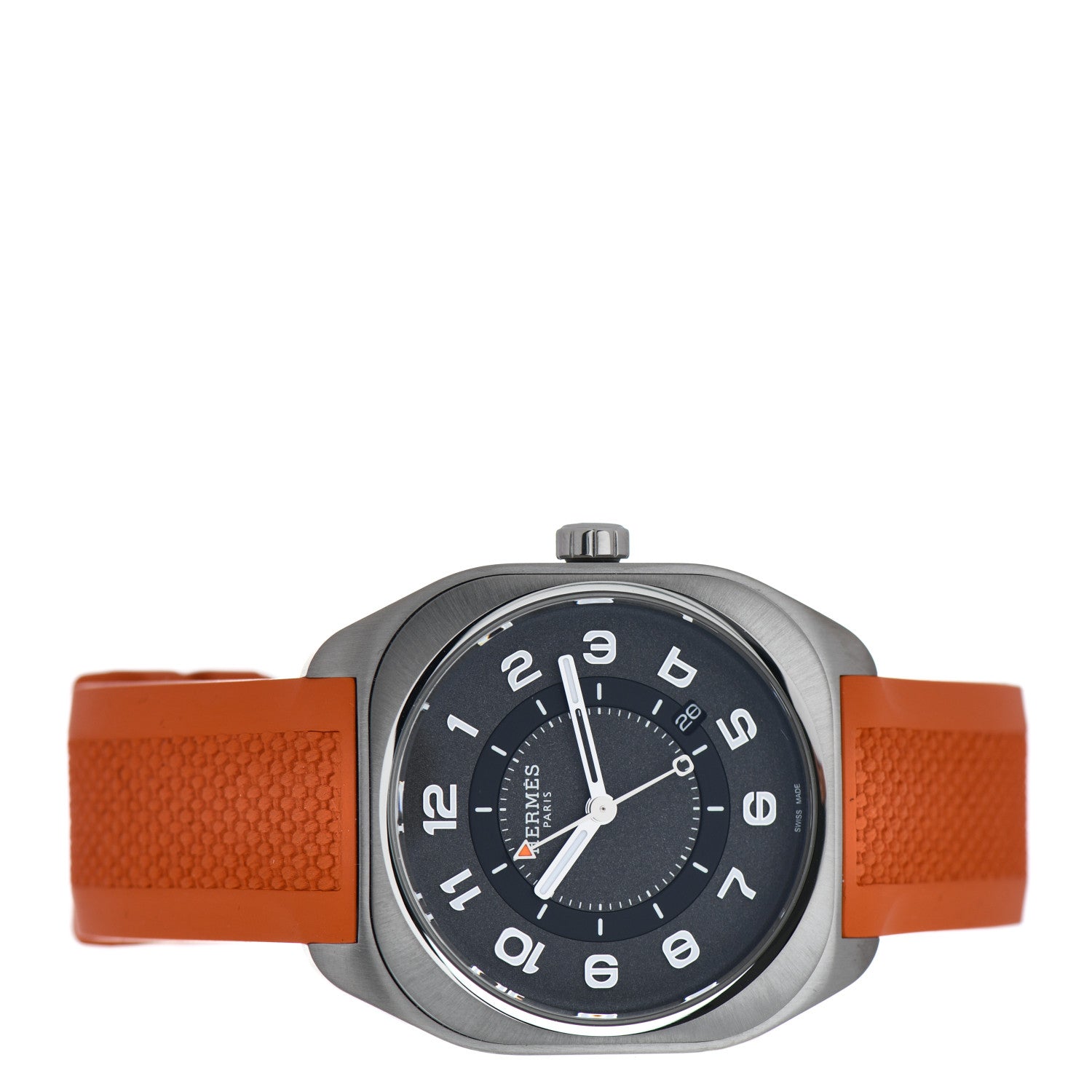 Hermes Titanium Rubber 39mm H08 Automatic Watch Orange 2 of 5