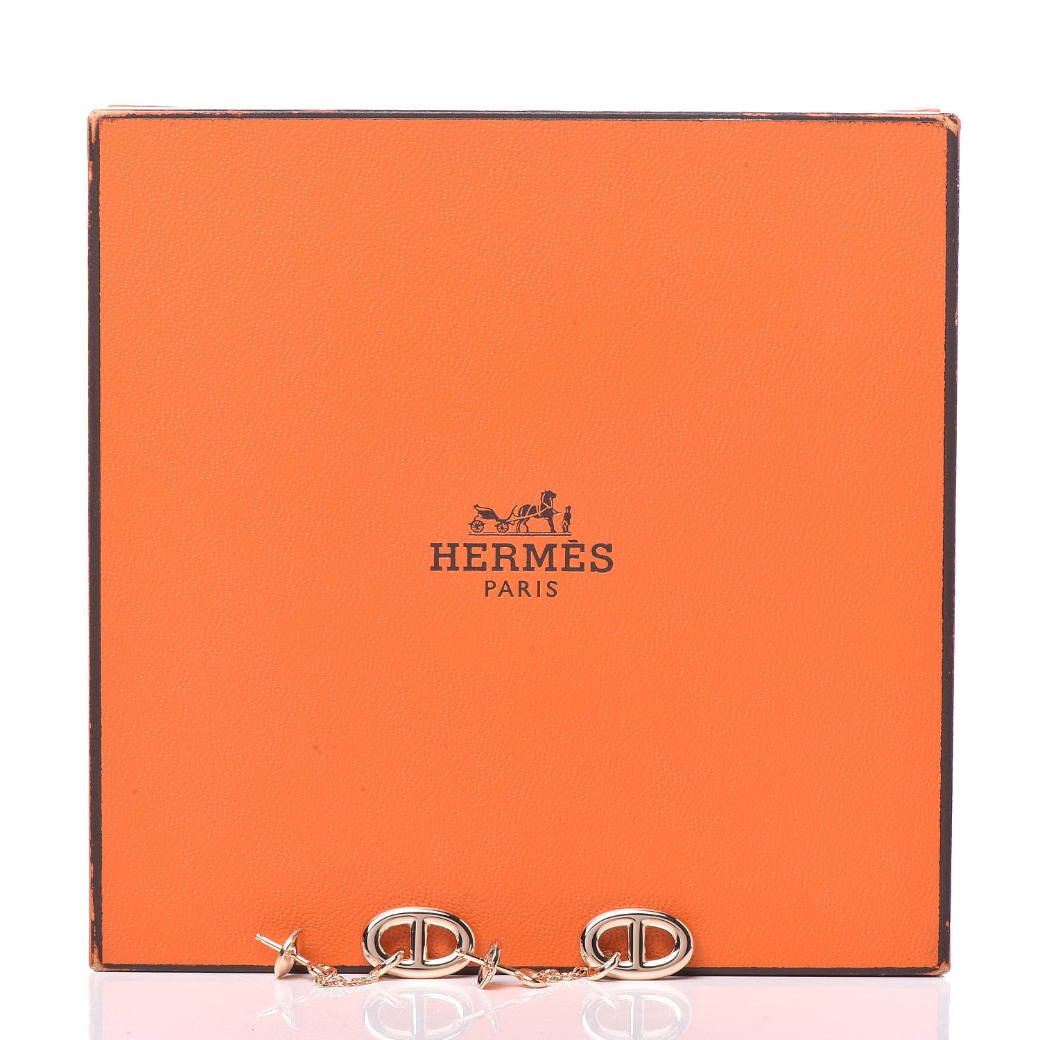 Hermes 18K Rose Gold PM Farandole Drop Earrings 5 of 5