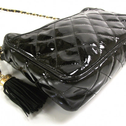Chanel Vintage Patent Quilted Tassel Camera Case 6 of 12