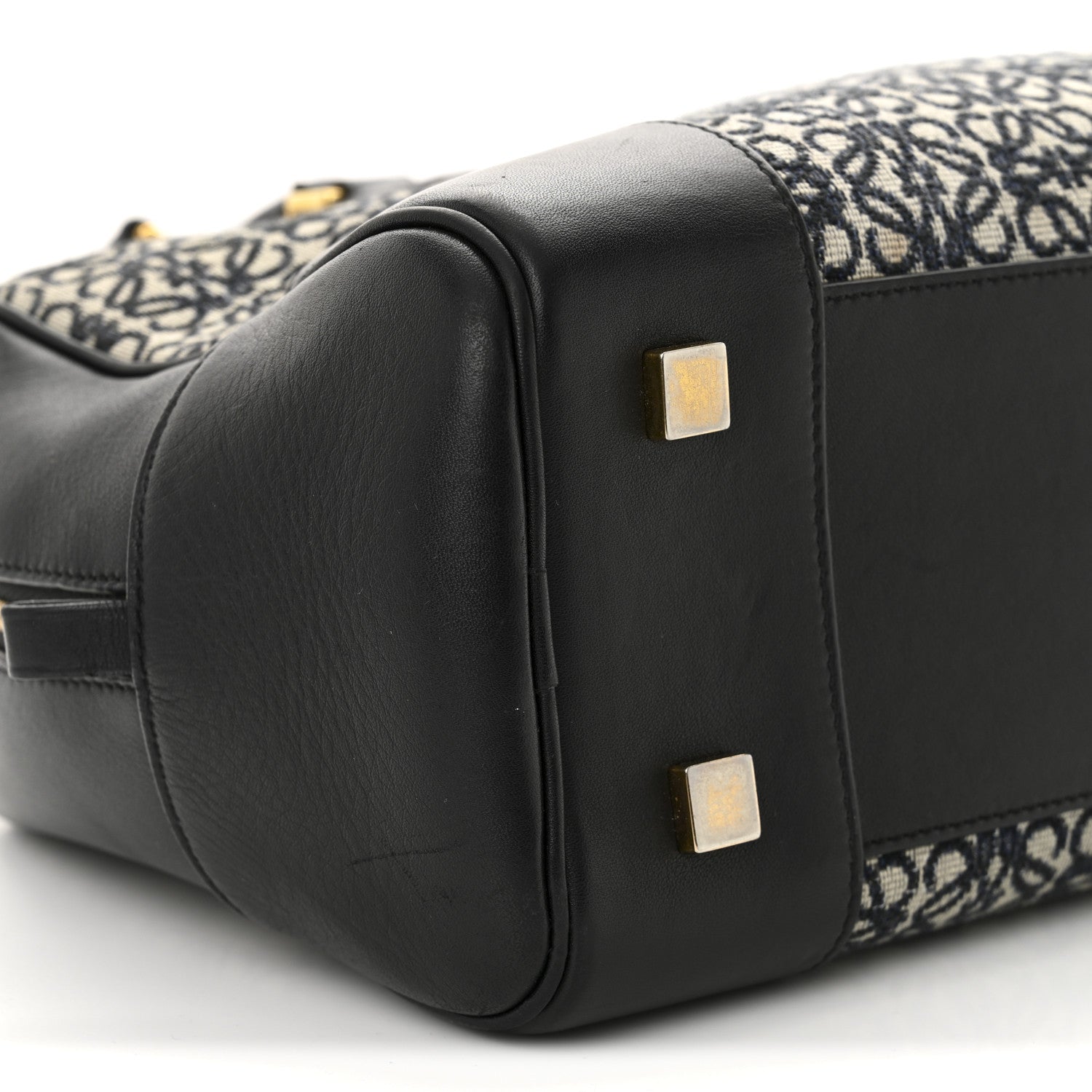 Loewe Jacquard Anagram Calfskin Amazona 28 Black Navy 8 of 12