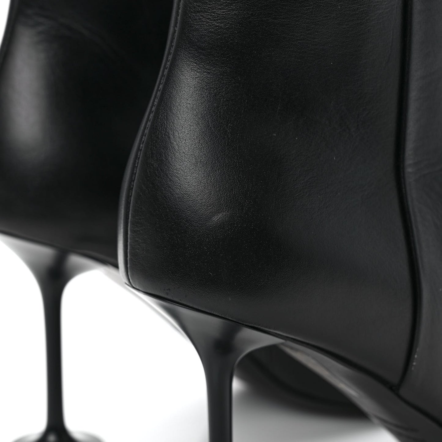 Soft Leather Lady Pedestal 90mm Booties 38 Black