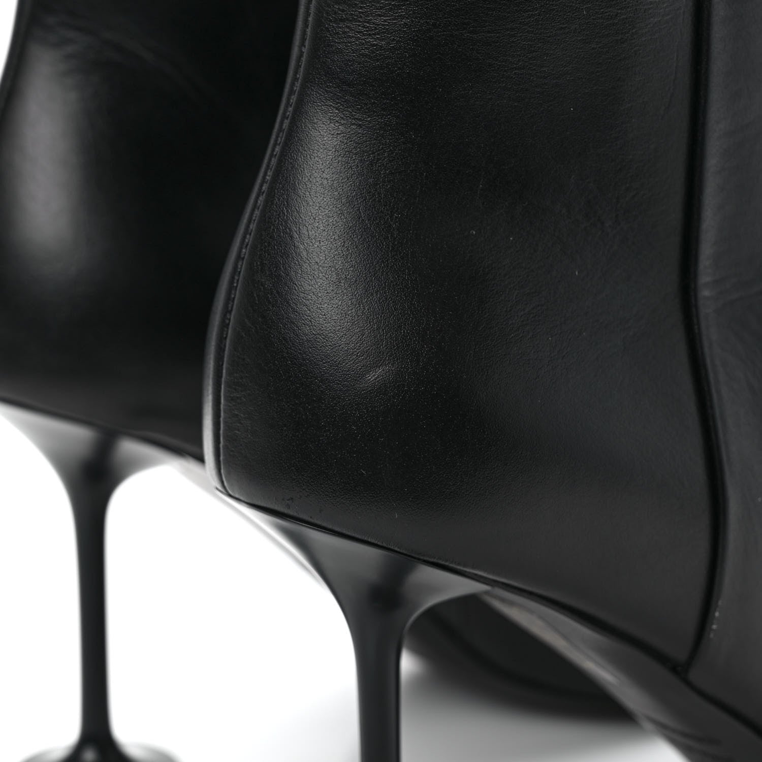 Balenciaga Soft Leather Lady Pedestal 90mm Booties 38 Black 9 of 10