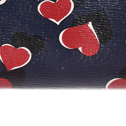 Gucci Calfskin Heartbeat Print Zip Around Wallet Blue 7 of 7