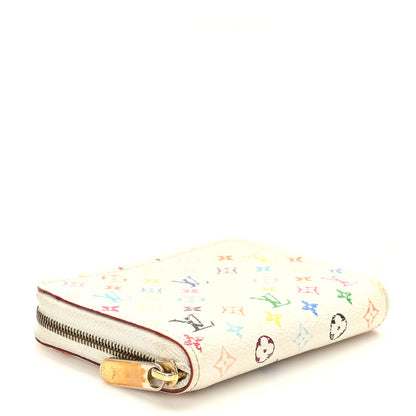 Louis Vuitton Monogram Multicolor Zippy Coin Purse Wallet White 4 of 7