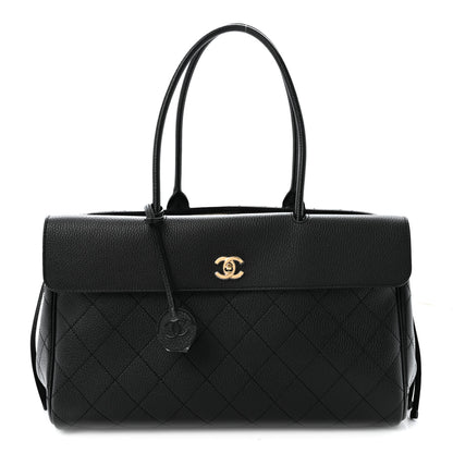 Chanel Grained Calfskin Stitched Urban Essentials Large Shopping Bag Black 1 of 10