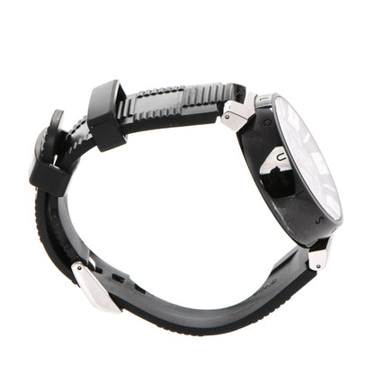 Louis Vuitton Stainless Steel Rubber 41mm Tambour GMT Automatic Watch Black 5 of 12
