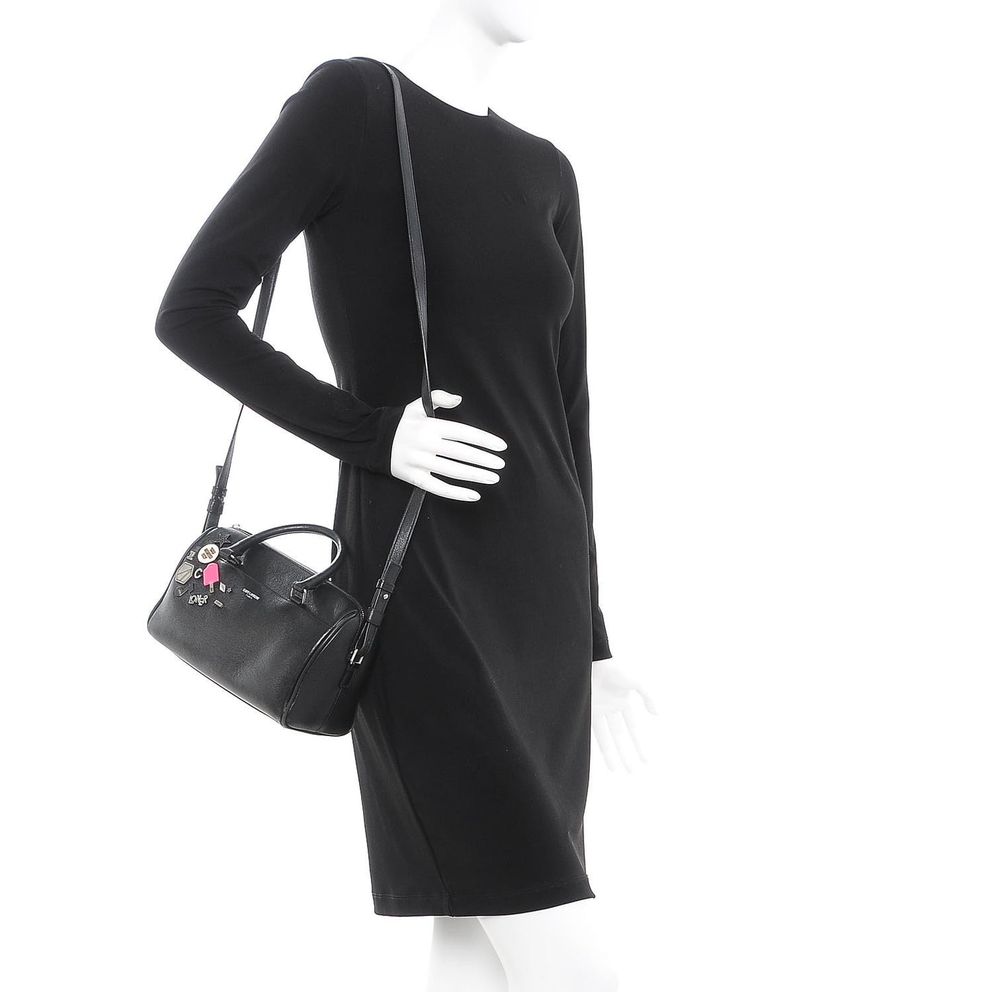 Goatskin Embellished Classic Baby Duffle Black