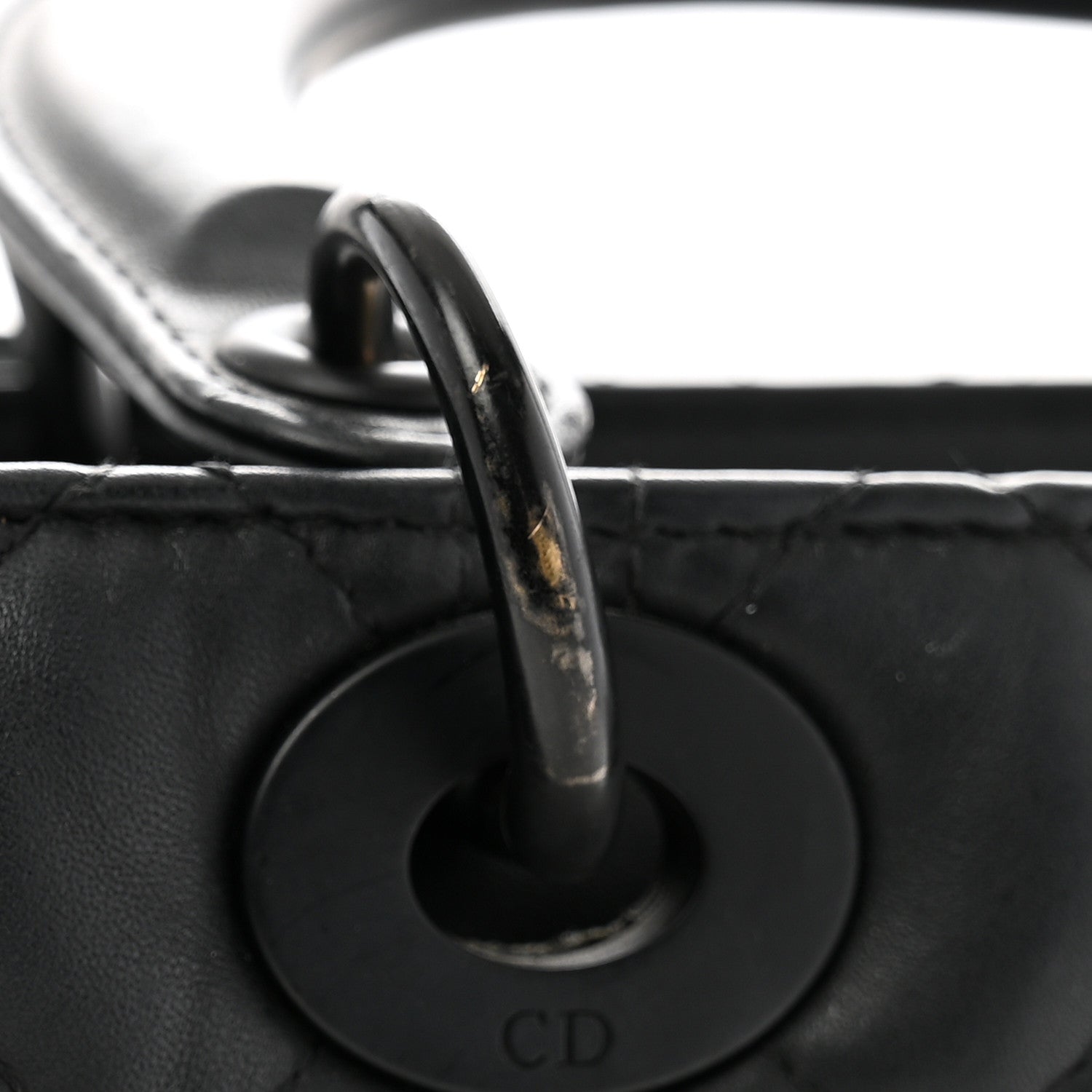 Christian Dior Ultra Matte Calfskin Cannage Medium Lady Dior Black 13 of 14