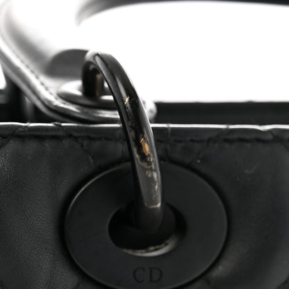 Christian Dior Ultra Matte Calfskin Cannage Medium Lady Dior Black 13 of 14