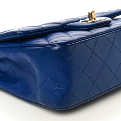 Chanel Lambskin Quilted Mini Rectangular Flap Blue 9 of 12