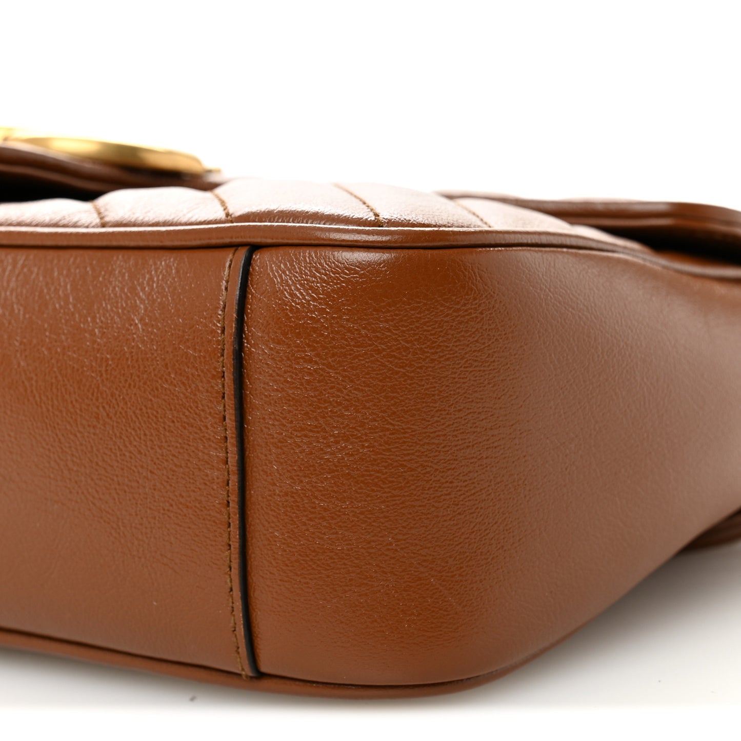 Azalea Calfskin Matelasse Diagonal Small GG Marmont Shoulder Bag Cuir