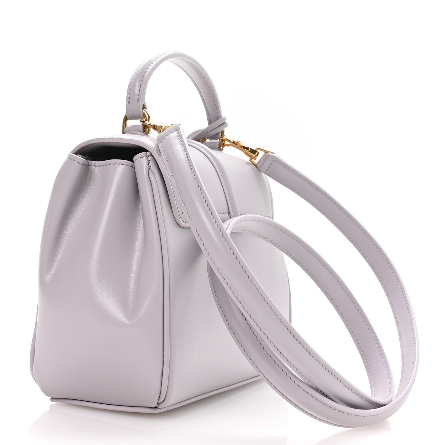Celine Satinated Calfskin Mini 16 Top Handle Bag Lilac 3 of 12