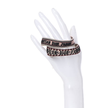 Christian Dior Woven Cotton J'Adior Friendship Bracelet Set Pink Multicolor 2 of 6